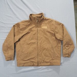 NRA Burks Bay Jacket Mens Extra Large Brown Canvas Chore Trucker Conceal Carry